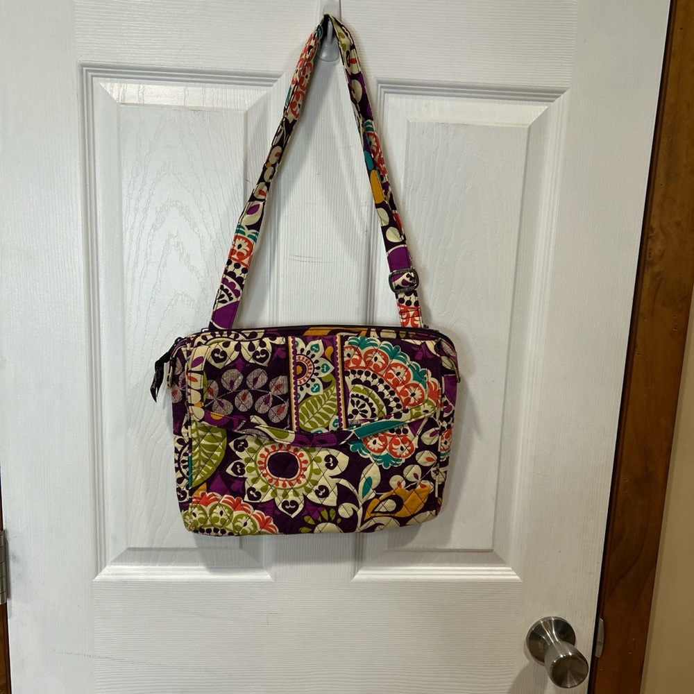 Vera Bradley Laptop Tablet Bag Organizer Tote Multiple Pockets
